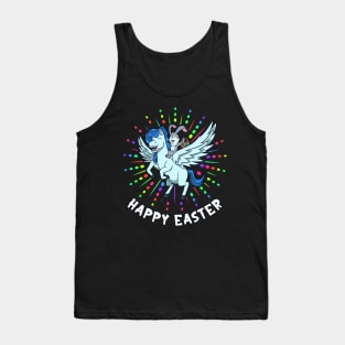 Easter bunny riding Pegasus - Happy Easter Tank Top